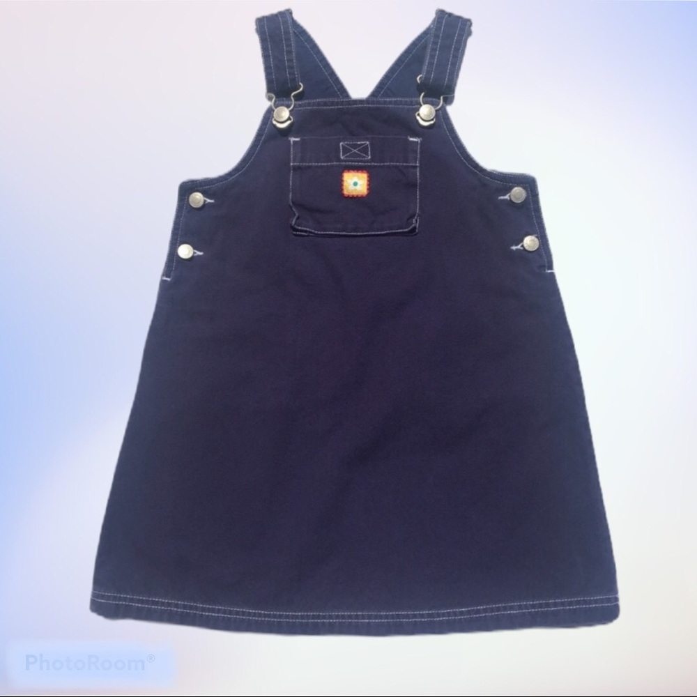 Gymboree Girls Blue Denim Overalls 100% Cotton Dress Size Large